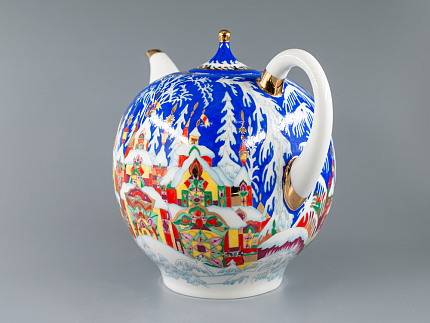 Комплект чайников форма Новгородский рисунок Зимняя сказка арт. 81.13998.00.1