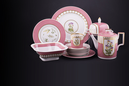 Сервиз чайный Травы на 4 персоны, 14 предметов форма Гербовая, арт 61.21011.00.1