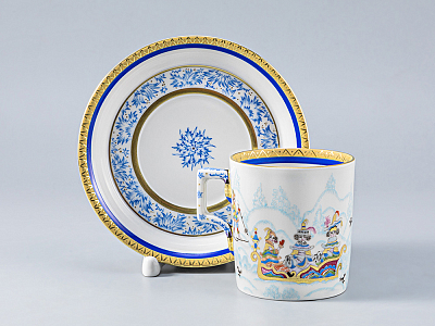 Сервиз чайный форма Гербовая рисунок Зимние забавы, 4 персон 11 предметов, арт. 81.14057.01.1