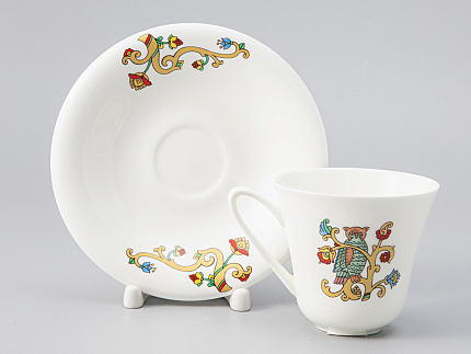 Чашка с блюдцем чайная 200 мл форма Сад рисунок Русские сказки. Козленок арт. 81.28415.00.1