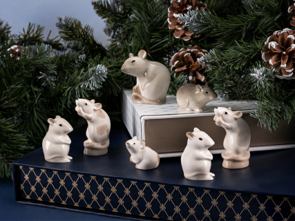 Скульптура форма Мышь малютка рисунок Альбинос арт. 82.61107.00.1, 