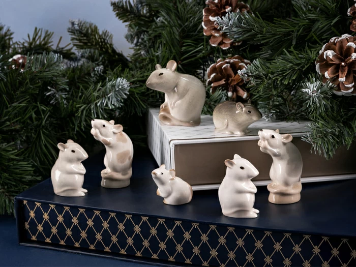 Скульптура форма Мышь малютка рисунок Альбинос арт. 82.61107.00.1, 