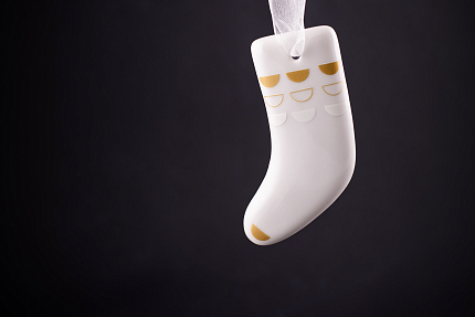 Елочная игрушка Носочек, Металлик, арт 60.16093.00.1