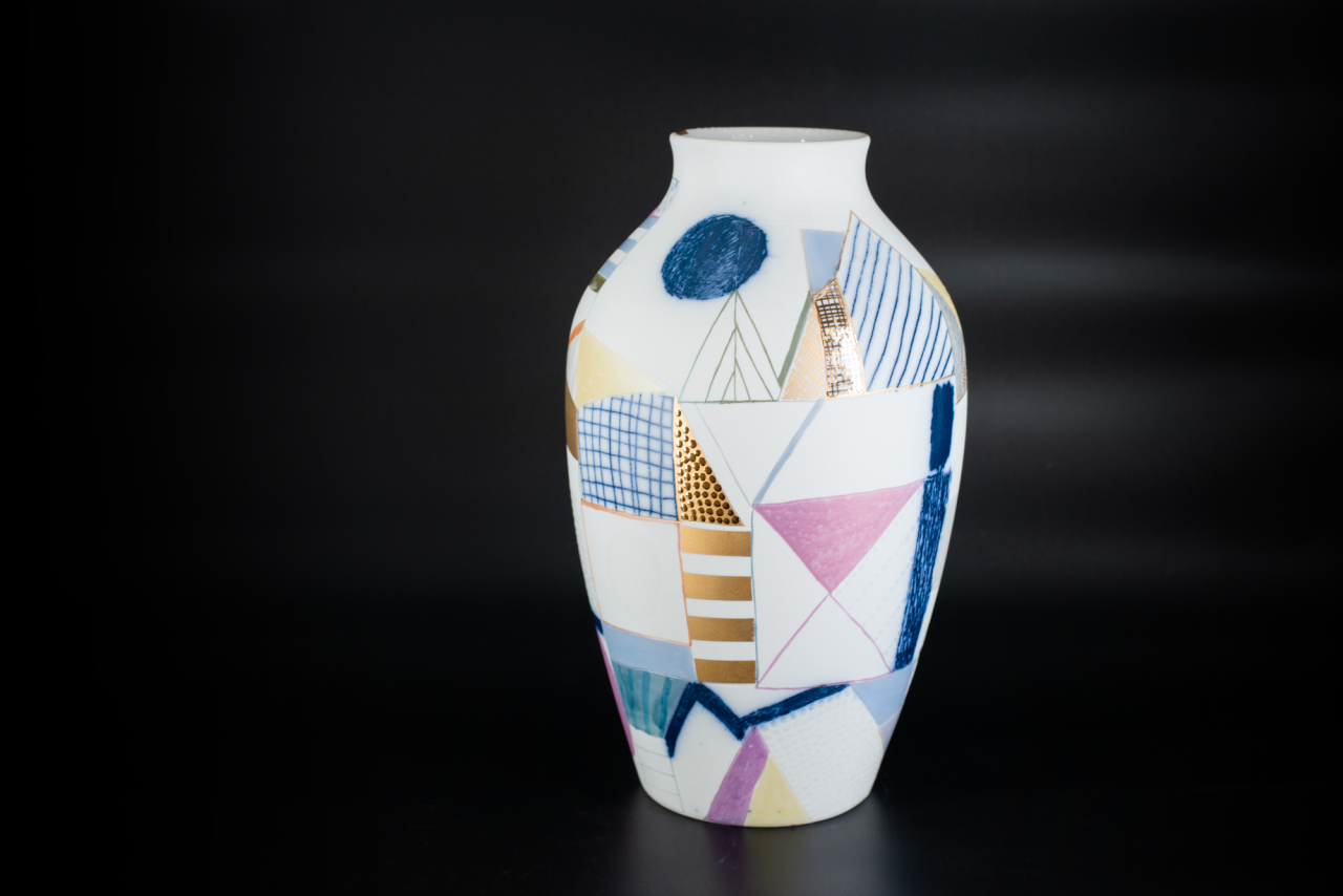 Ваза Город на форме Ламповая, арт 60.15595.00.1, 