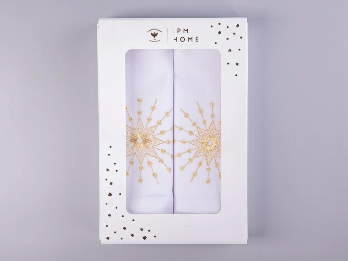 Подарочный набор салфеток 45х45 с вышивкой Звезда (2 шт) арт. 41.00302.01, 