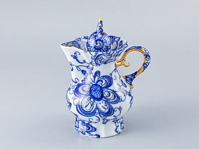 Сливочник 400 мл.,  форма Шатровая, рисунок Поющий сад арт. 80.00648.00.1