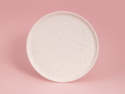 Тарелка плоская 220мм, с вертикальным бортом, коллекция Белый Гранит, арт. 01.00028.14, 