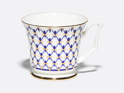 Чашка с блюдцем кофейная 145 мл форма Юлия рисунок Кобальтовая сетка арт. 81.20119.00.1