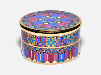 Шкатулка в подарочной упаковке, форма Идиллия, рисунок Готический 7, арт. 81.34170.00.1