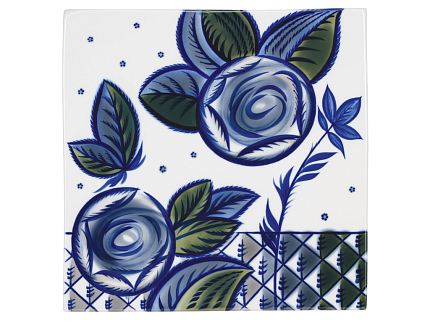 Пласт 350х350 форма Квадратный рисунок Синяя роза арт. 80.88050.00.1