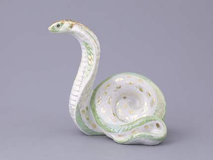 Скульптура форма Кобра в подарочной упаковке, большой размер, рисунок Зеленая кобра, арт. 81.32809.00.1