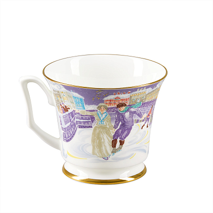 Сервиз чайный форма Юлия рисунок Серебряные коньки, 6 персон 14 предметов арт. 81.29098.00.1