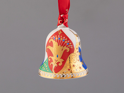 Подарочный набор Колокольчик форма Петелька рисунок Рождественские узоры 3 штуки, арт. 81.32619.00.1