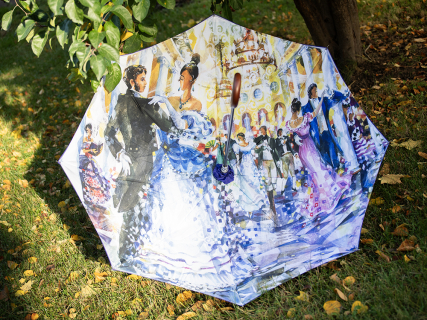 Зонт-трость рисунок Бал Пушкинских героев Фиолетовый арт. 41.00189.02, 