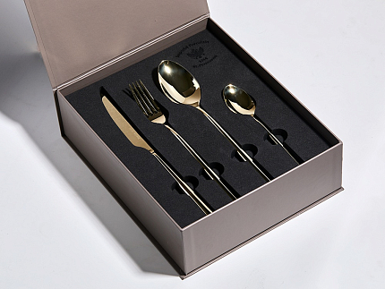 Комплект столовых приборов Модерн gold 4 персоны, 16 предметов арт. 14.12014.01