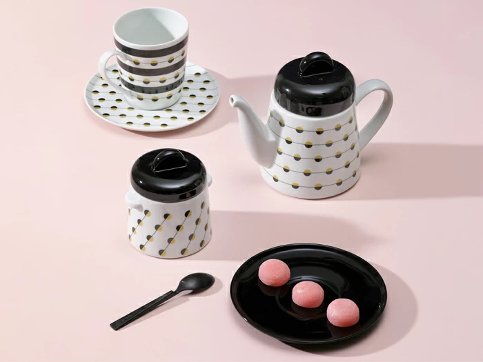 Чашка с блюдцем чайная форма Колокол рисунок Балтийский берег 3, арт. 81.31864.00.1, 