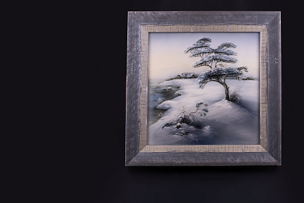 Пласт в багете 350х350 мм, Зимний вечер арт 80.88054.00.1