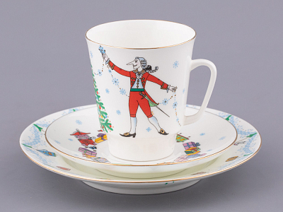 Трехпредметный комплект 165 мл форма Майская рисунок Балет Щелкунчик арт. 81.18006.00.1