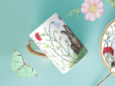 Бокал 400 мл форма Идиллия рисунок Сад Алисы, арт. 80.47611.00.1