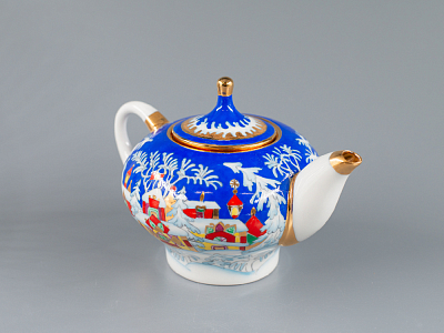 Комплект чайников форма Новгородский рисунок Зимняя сказка арт. 81.13998.00.1