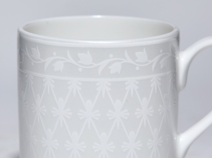 Чашка с блюдцем 130 мл, форма Идиллия, рисунок Жемчужная сетка, арт. 81.34972.00.1, 