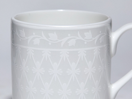 Чашка с блюдцем 130 мл, форма Идиллия, рисунок Жемчужная сетка, арт. 81.34972.00.1