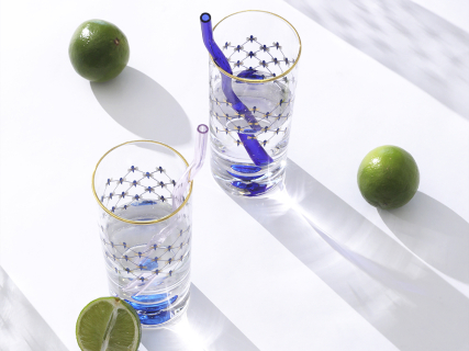 Набор из 4-х высоких стаканов Кобальтовая сетка 300 мл арт. 14.11004.07, 