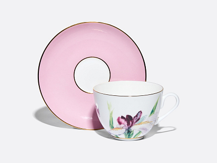 Чашка с блюдцем L’Art des Fleurs (Искусство цветов) в подарочной упаковке, форма Весенняя 2, рисунок Роузи, арт 81.33402.00.1