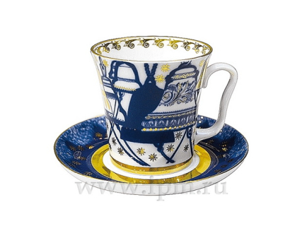 Бокал с блюдцем форма Ленинградский рисунок Колокола 360 мл арт. 81.15204.00.1, 