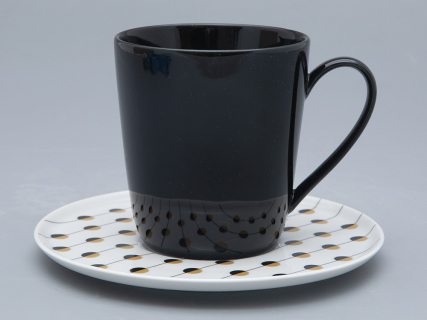 Чашка с блюдцем чайная форма Колокол рисунок Балтийский берег 1, арт. 81.31862.00.1, 