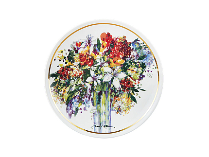 Тарелка декоративная 195 мм форма Эллипс рисунок Весенний букет/Spring Bouquet, арт. 80.36788.00.1