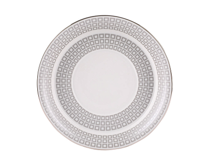 Чашка с блюдцем чайная форма Гербовая рисунок Зазеркалье. Квадраты ( мет.), арт. 81.27713.00.1