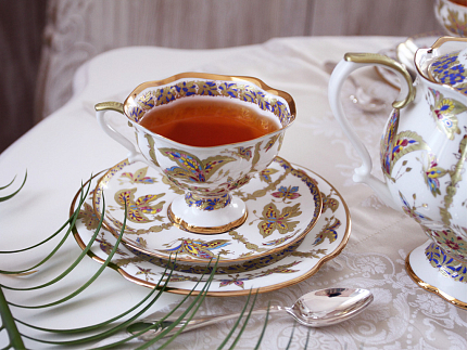 Сервиз чайный форма Наташа рисунок Фантастические бабочки 6 персон 30 предметов арт. 81.15141.00.1