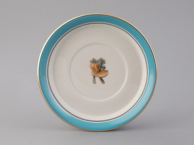 Чашка с блюдцем чайная 220 мл форма Гербовая рисунок Modes de Paris 1823 арт. 81.25412.00.1