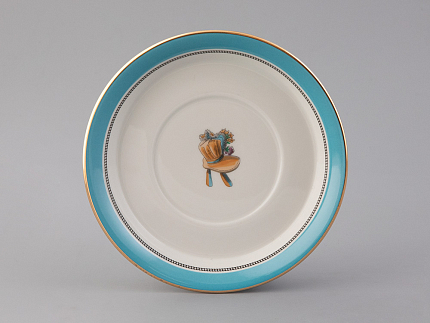 Чашка с блюдцем чайная 220 мл форма Гербовая рисунок Modes de Paris 1823 арт. 81.25412.00.1