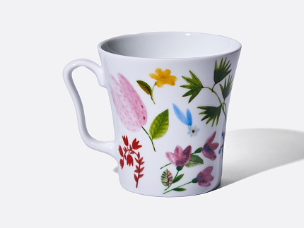Бокал с блюдцем форма Ленинградский рисунок Primavera (Примавера), арт. 81.34502.00.1