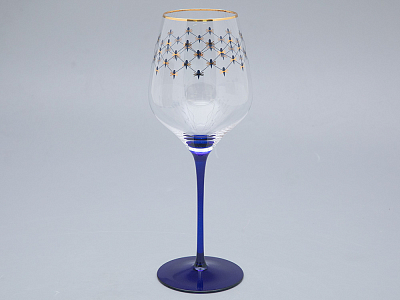 Набор (4 бокала для вина) 380 мл Кобальтовая сетка арт. 14.11001.07