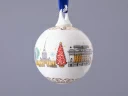 Подарочный набор Ёлочных украшений, форма Шар с петелькой, рисунок Рождественский Петербург, арт. 81.32760.00.1, 