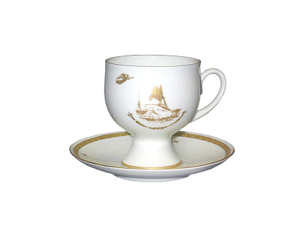 Чашка с блюдцем 160 мл форма Классическая-2 рисунок Северная столица арт. 81.15835.00.1