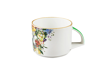 Чашка с блюдцем чайная форма Баланс рисунок Весенний букет/Spring Bouquet арт. 81.29232.00.1