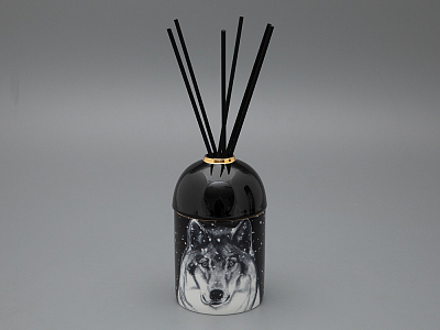 Аромадиффузор  в подарочной упаковке, форма Тор, рисунок Тотем Волк Аромат Балтийский берег, арт 81.33434.00.1