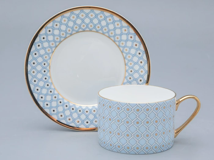 Чашка с блюдцем 250 мл форма Идиллия рисунок Азур 2 арт. 81.26829.00.1, 