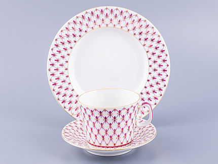 Трех-предметный комплект форма Молодежная, рисунок Сетка-Блюз 2, арт 81.24870.00.1