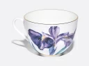 Чашка с блюдцем L’Art des Fleurs (Искусство цветов) в подарочной упаковке, форма Весенняя 2, рисунок Аметистовое пламя, арт 81.33403.00.1, 