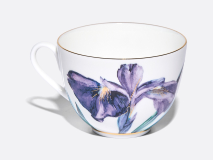 Чашка с блюдцем L’Art des Fleurs (Искусство цветов) в подарочной упаковке, форма Весенняя 2, рисунок Аметистовое пламя, арт 81.33403.00.1, 