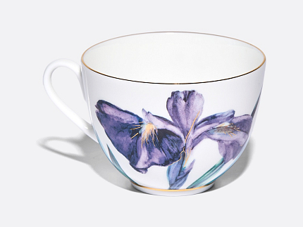 Чашка с блюдцем L’Art des Fleurs (Искусство цветов) в подарочной упаковке, форма Весенняя 2, рисунок Аметистовое пламя, арт 81.33403.00.1
