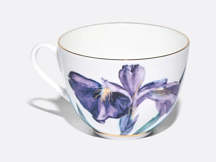 Чашка с блюдцем L’Art des Fleurs (Искусство цветов) в подарочной упаковке, форма Весенняя 2, рисунок Аметистовое пламя, арт 81.33403.00.1, 