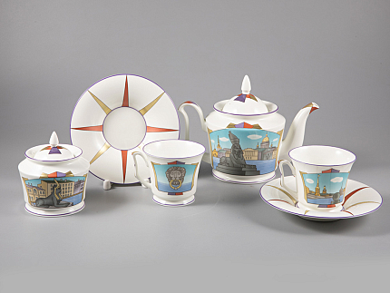 Сервиз форма Юлия рисунок Петербургские картинки, 6 предметов на 2 персоны, арт. 81.29021.00.1