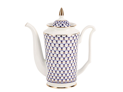 Сервиз кофейный форма Юлия рисунок Кобальтовая сетка, 6 персон 15 предметов, арт. 81.19482.00.1