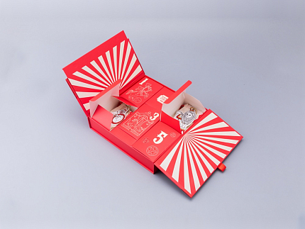 Елочные игрушки 5шт в подарочной упаковке, рисунок Гранд цирк, арт 81.34385.00.1